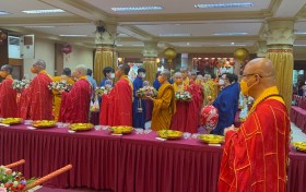 Procession of Buddha Relics and Mahapitaka at Wihara Ekayana Arama Indonesia
